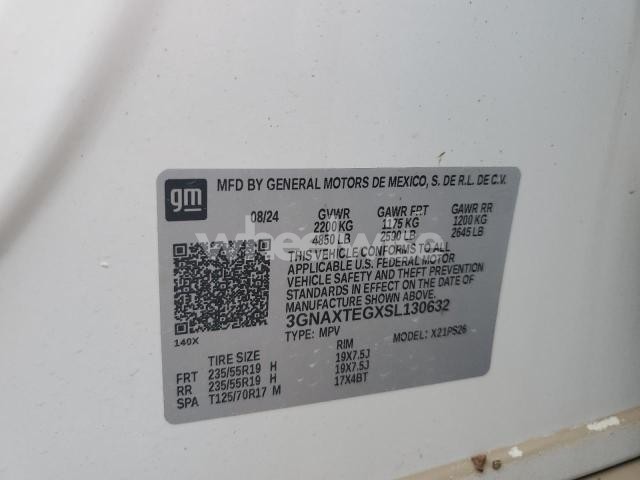 Photo 2 of 2025 CHEVROLET EQUINOX RS (VIN 3GNAXTEGXSL130632)