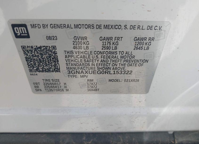 Photo 9 of 2024 Chevrolet Equinox AWD LT (VIN 3GNAXUEG0RL153322)
