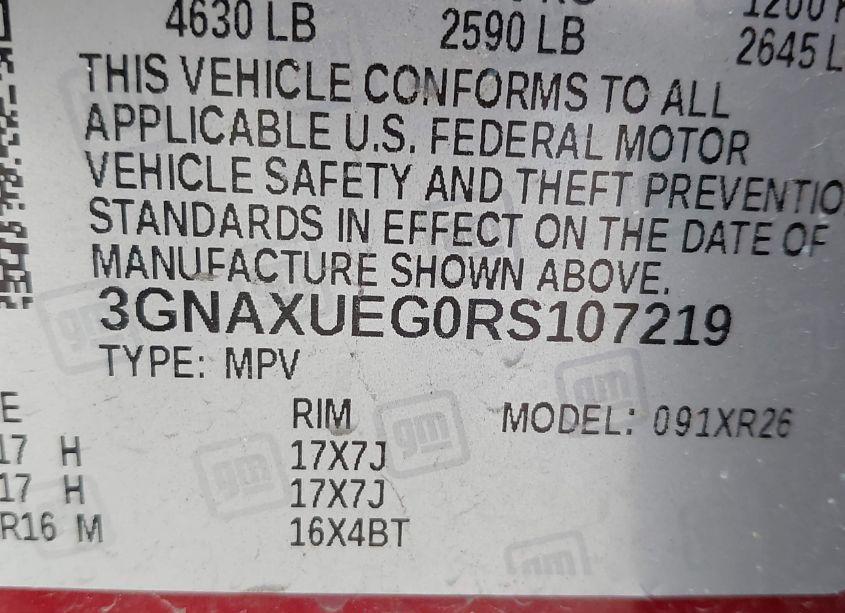 Photo 9 of 2024 Chevrolet Equinox AWD LT (VIN 3GNAXUEG0RS107219)