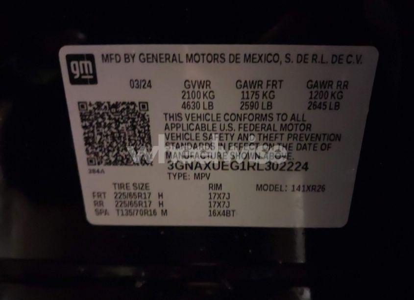 Photo 9 of 2024 Chevrolet Equinox AWD LT (VIN 3GNAXUEG1RL302224)