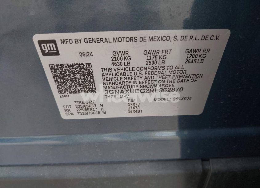 Photo 9 of 2024 Chevrolet Equinox AWD LT (VIN 3GNAXUEG2RL362870)