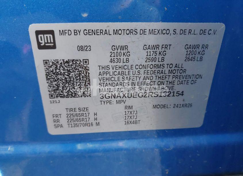 Photo 9 of 2024 Chevrolet Equinox AWD LT (VIN 3GNAXUEG2RS132154)