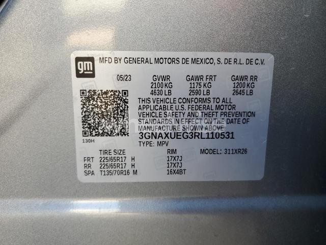 Photo 3 of 2024 CHEVROLET EQUINOX LT (VIN 3GNAXUEG3RL110531)