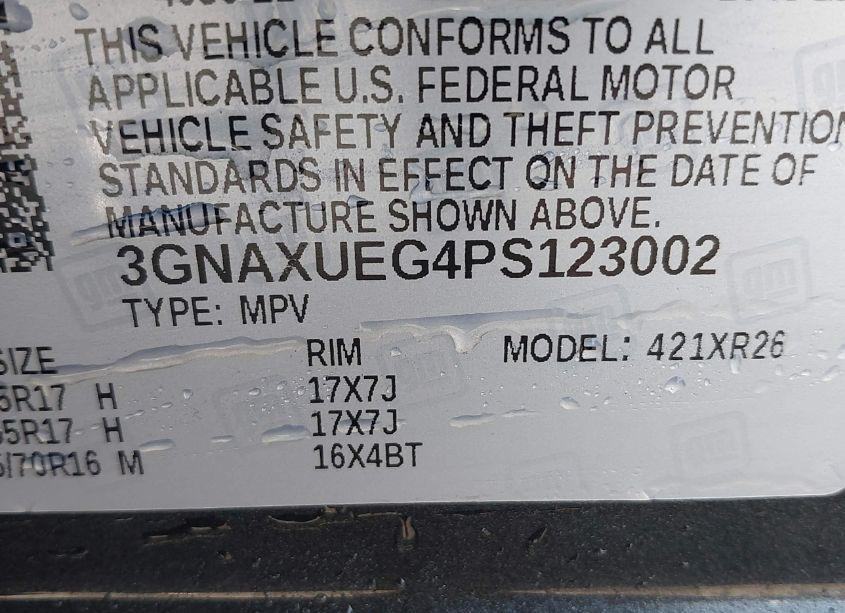 Photo 9 of 2023 Chevrolet Equinox AWD LT (VIN 3GNAXUEG4PS123002)