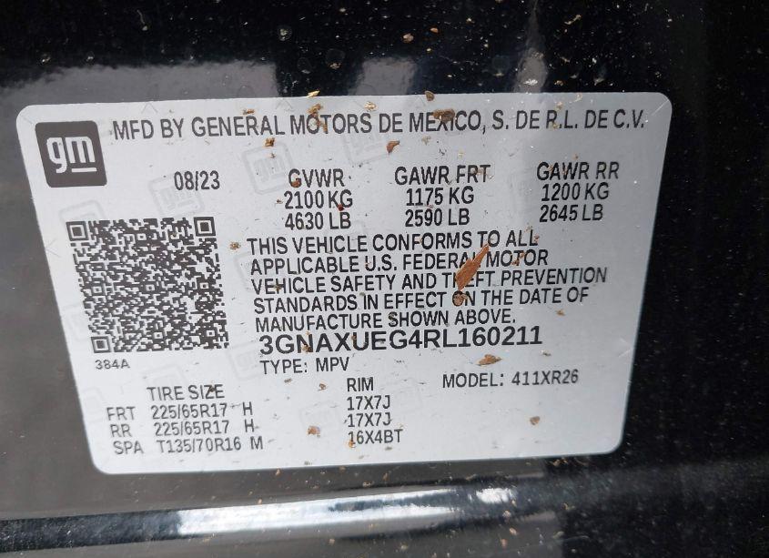 Photo 9 of 2024 Chevrolet Equinox AWD LT (VIN 3GNAXUEG4RL160211)