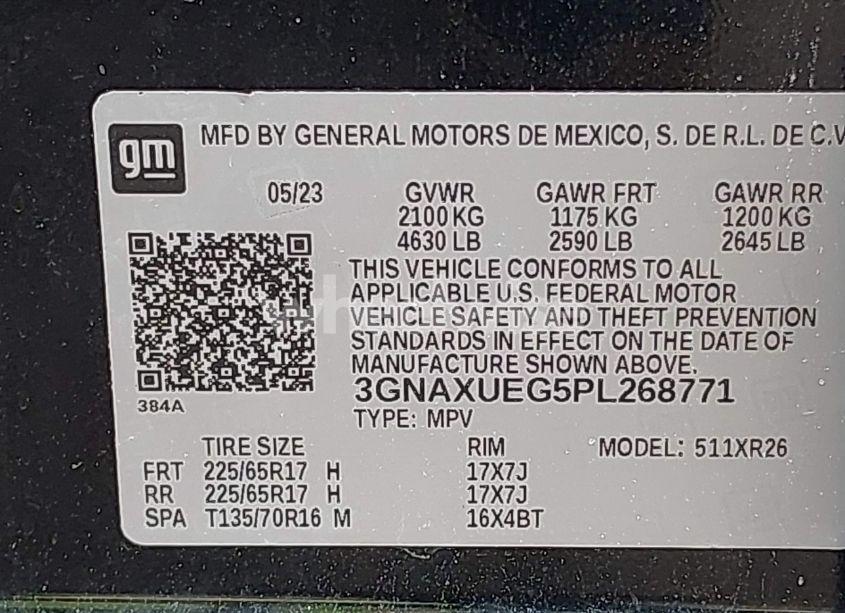 Photo 8 of 2023 Chevrolet Equinox AWD LT (VIN 3GNAXUEG5PL268771)