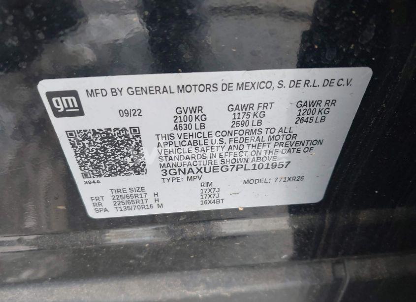 Photo 9 of 2023 Chevrolet Equinox AWD LT (VIN 3GNAXUEG7PL101957)