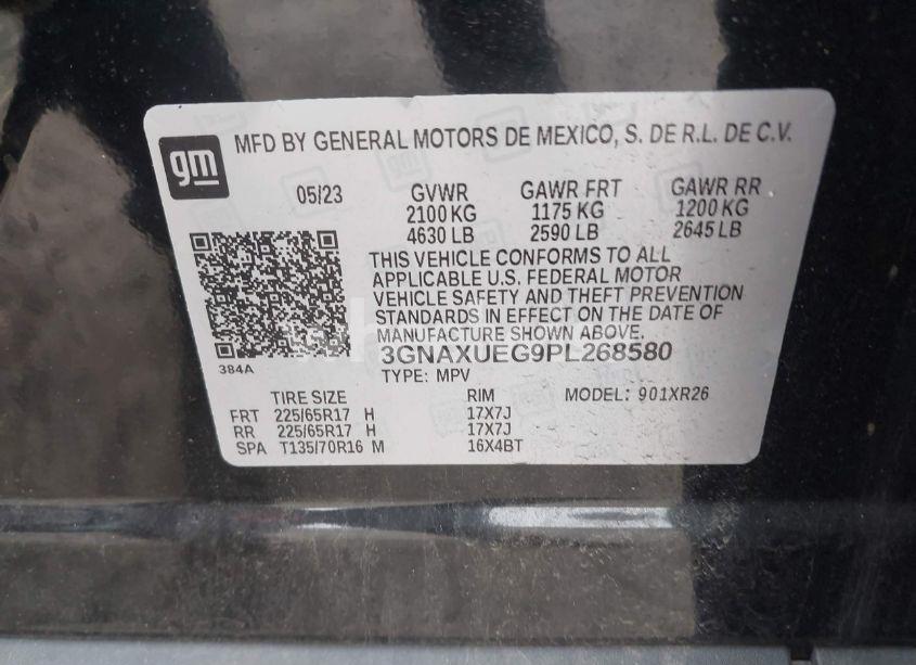 Photo 9 of 2023 Chevrolet Equinox AWD LT (VIN 3GNAXUEG9PL268580)