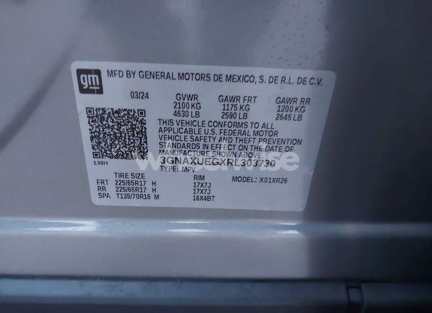 Photo 9 of 2024 Chevrolet Equinox AWD LT (VIN 3GNAXUEGXRL303730)