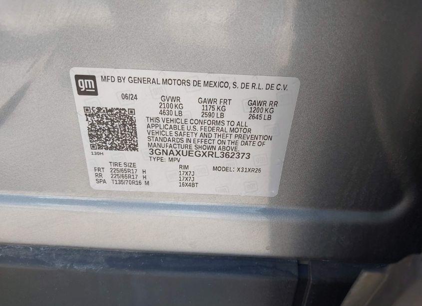 Photo 9 of 2024 Chevrolet Equinox AWD LT (VIN 3GNAXUEGXRL362373)