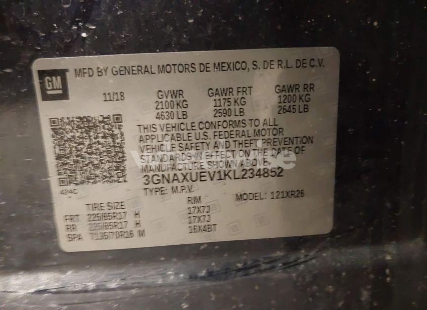 Photo 9 of 2019 Chevrolet Equinox LT (VIN 3GNAXUEV1KL234852)