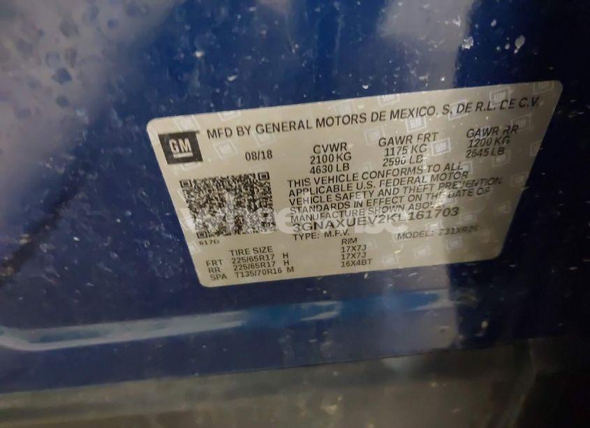 Photo 9 of 2019 Chevrolet Equinox LT (VIN 3GNAXUEV2KL161703)