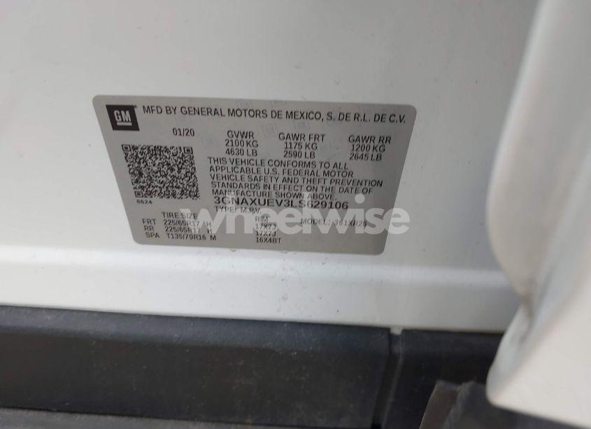 Photo 9 of 2020 Chevrolet Equinox AWD LT 1.5L TURBO (VIN 3GNAXUEV3LS629106)