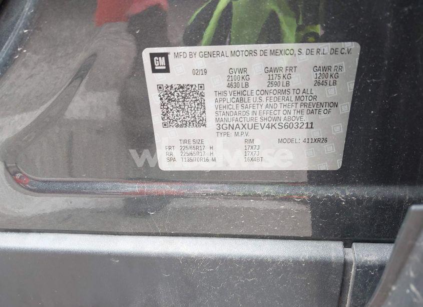 Photo 9 of 2019 Chevrolet Equinox LT (VIN 3GNAXUEV4KS603211)