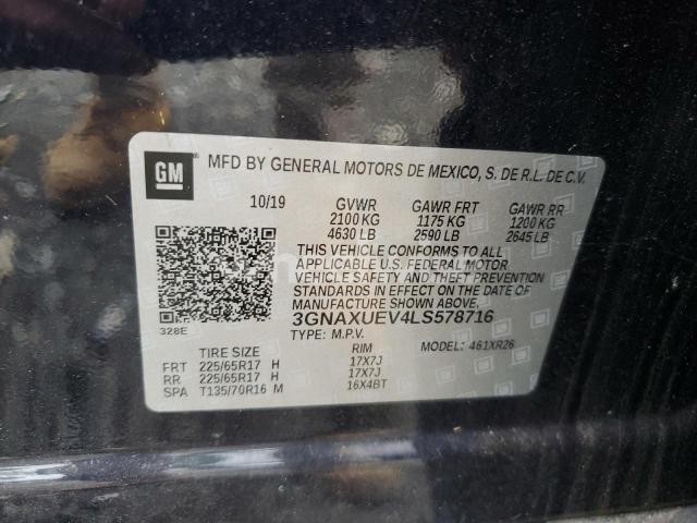 Photo 4 of 2020 CHEVROLET EQUINOX LT (VIN 3GNAXUEV4LS578716)