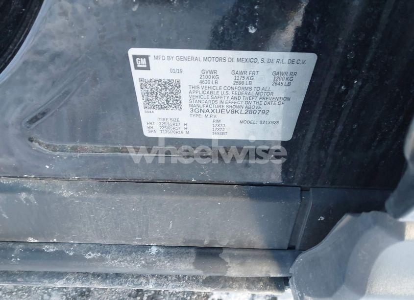 Photo 9 of 2019 Chevrolet Equinox LT (VIN 3GNAXUEV8KL280792)