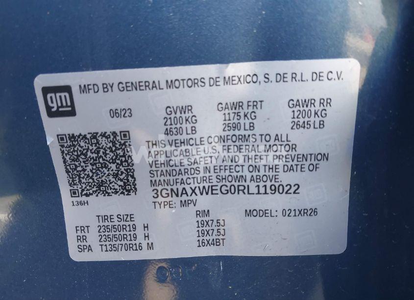 Photo 9 of 2024 Chevrolet Equinox AWD RS (VIN 3GNAXWEG0RL119022)