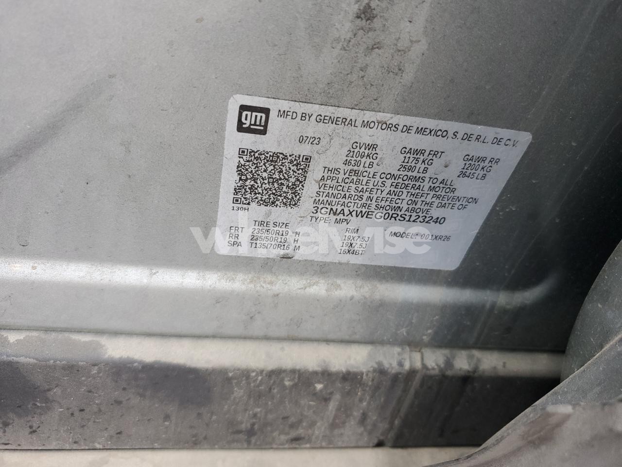 Photo 12 of 2024 CHEVROLET EQUINOX RS (VIN 3GNAXWEG0RS123240)