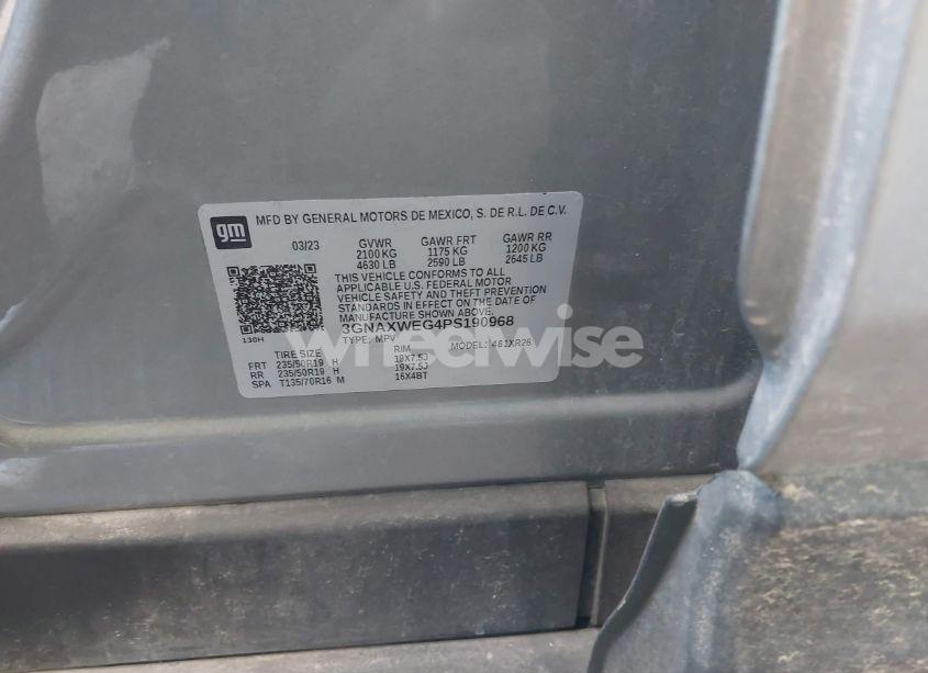 Photo 9 of 2023 Chevrolet Equinox AWD RS (VIN 3GNAXWEG4PS190968)