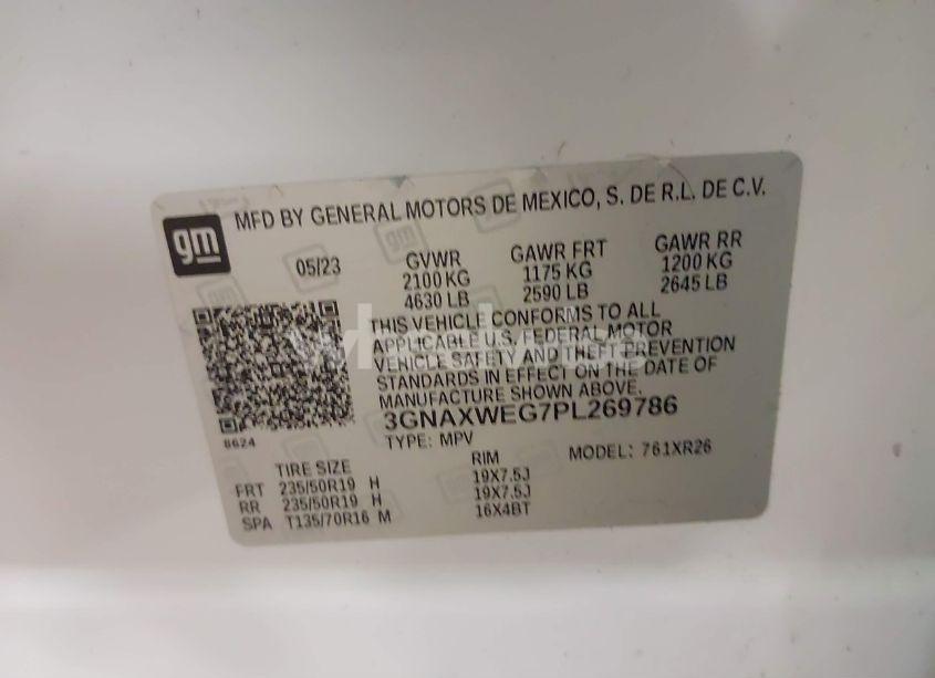 Photo 9 of 2023 Chevrolet Equinox AWD RS (VIN 3GNAXWEG7PL269786)