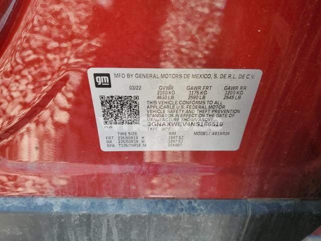 Photo 13 of 2022 CHEVROLET EQUINOX RS (VIN 3GNAXWEV4NS166519)