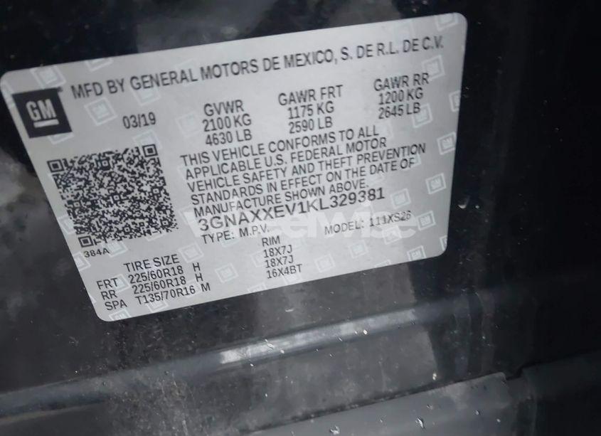 Photo 9 of 2019 Chevrolet Equinox PREMIER (VIN 3GNAXXEV1KL329381)