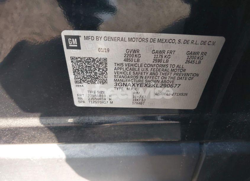 Photo 9 of 2019 Chevrolet Equinox PREMIER (VIN 3GNAXYEX2KL290677)