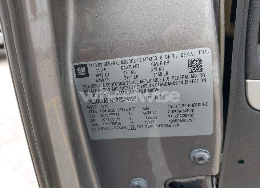 Photo 9 of 2011 Chevrolet Hhr LS (VIN 3GNBAAFW3BS554109)