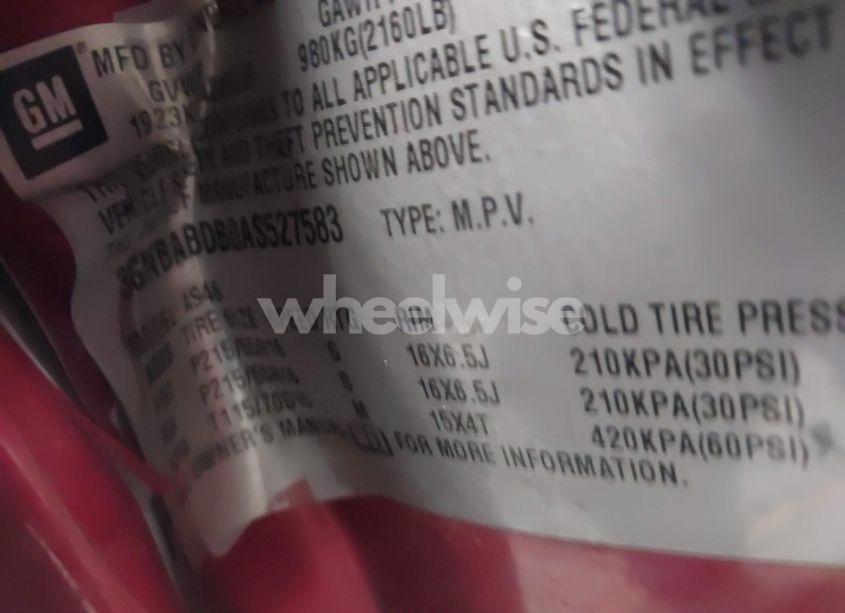 Photo 9 of 2010 Chevrolet Hhr LT (VIN 3GNBABDB0AS527583)