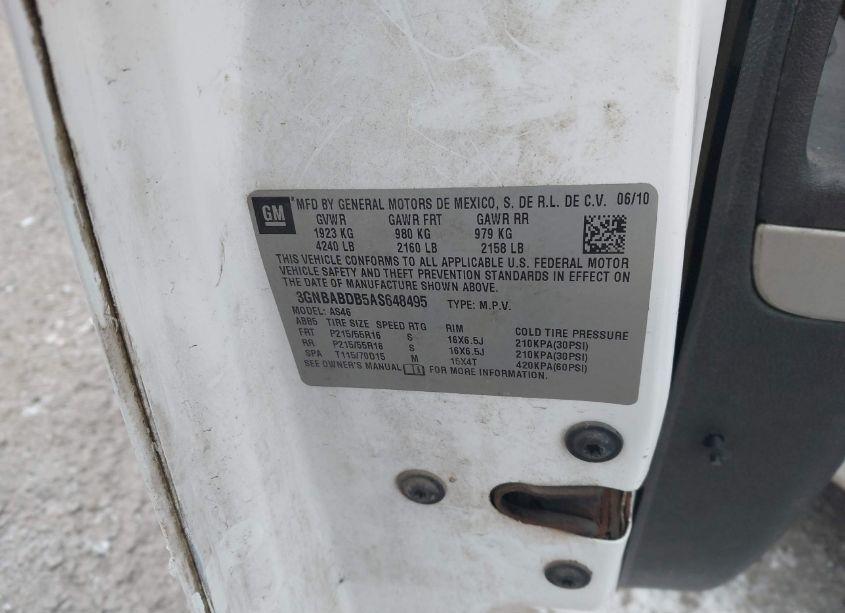 Photo 9 of 2010 Chevrolet Hhr LT (VIN 3GNBABDB5AS648495)