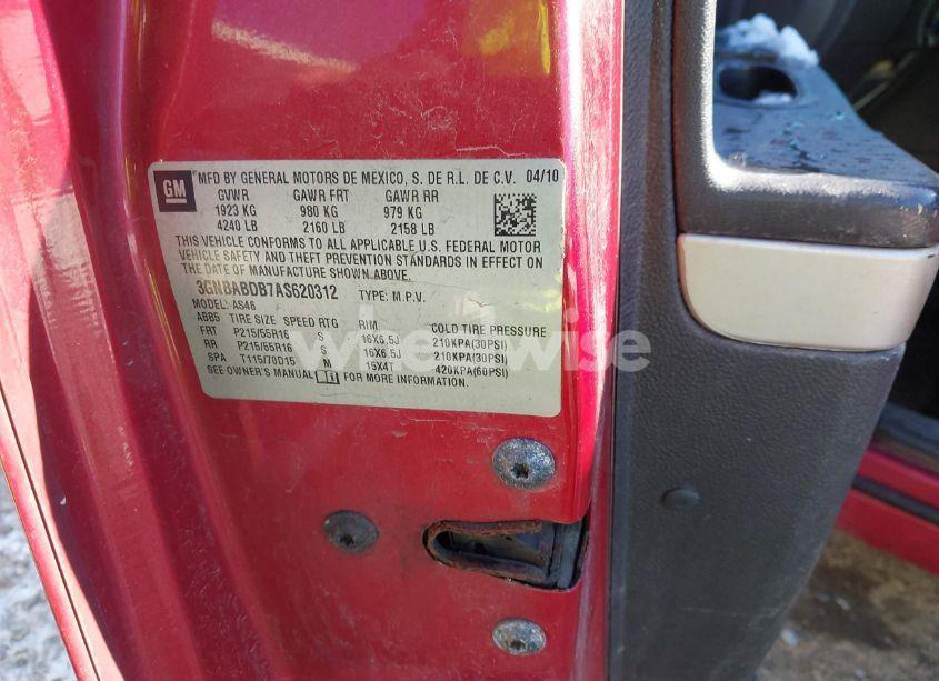 Photo 9 of 2010 Chevrolet Hhr LT (VIN 3GNBABDB7AS620312)