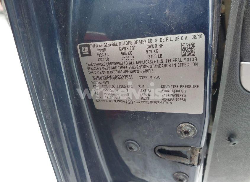 Photo 9 of 2011 Chevrolet Hhr LT (VIN 3GNBABFW5BS527841)