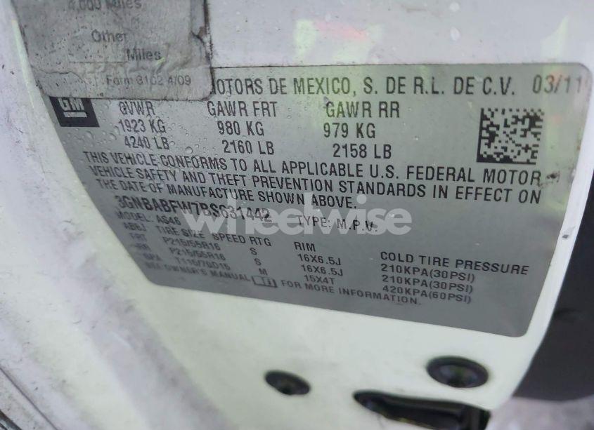 Photo 9 of 2011 Chevrolet Hhr LT (VIN 3GNBABFW7BS631442)