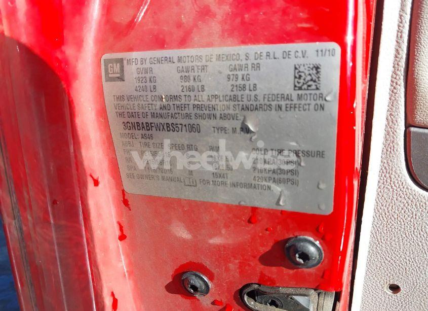 Photo 9 of 2011 Chevrolet Hhr LT (VIN 3GNBABFWXBS571060)