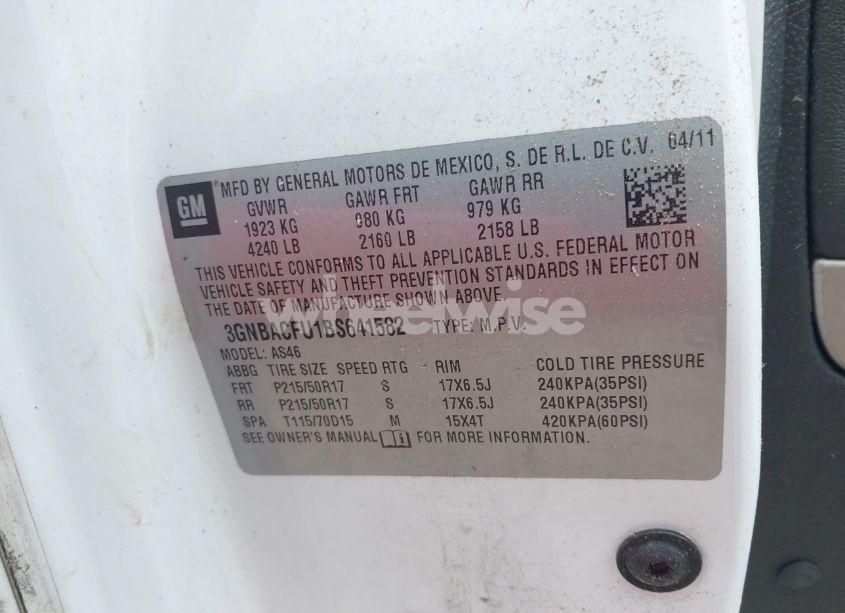 Photo 9 of 2011 Chevrolet Hhr LT (VIN 3GNBACFU1BS641582)