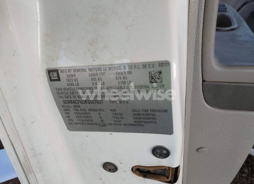 Photo 9 of 2011 Chevrolet Hhr LT (VIN 3GNBACFU3BS607837)