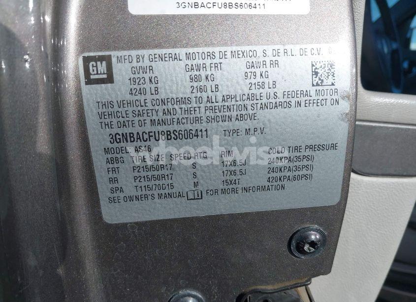 Photo 9 of 2011 Chevrolet Hhr LT (VIN 3GNBACFU8BS606411)