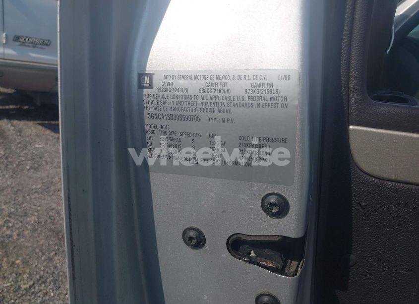 Photo 9 of 2009 Chevrolet Hhr LS (VIN 3GNCA13B39S590706)