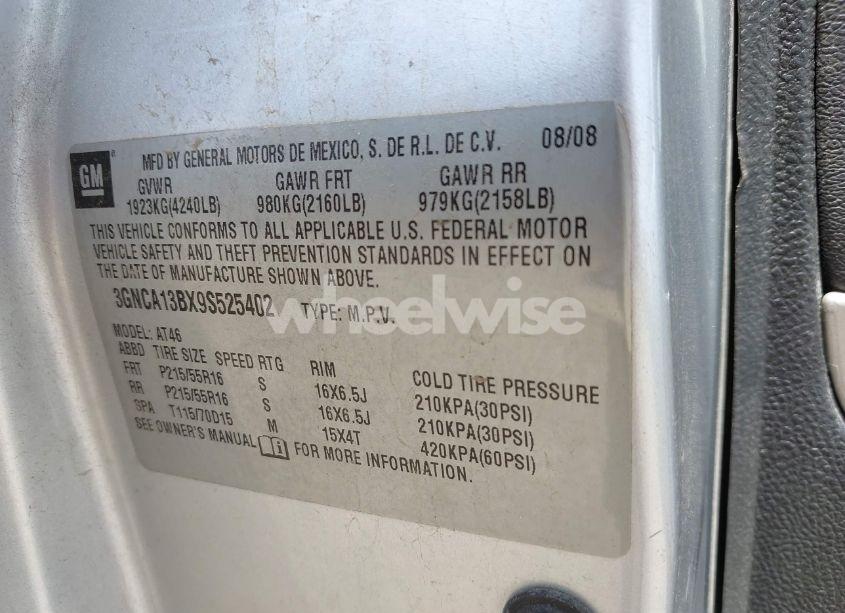 Photo 9 of 2009 Chevrolet Hhr LS (VIN 3GNCA13BX9S525402)