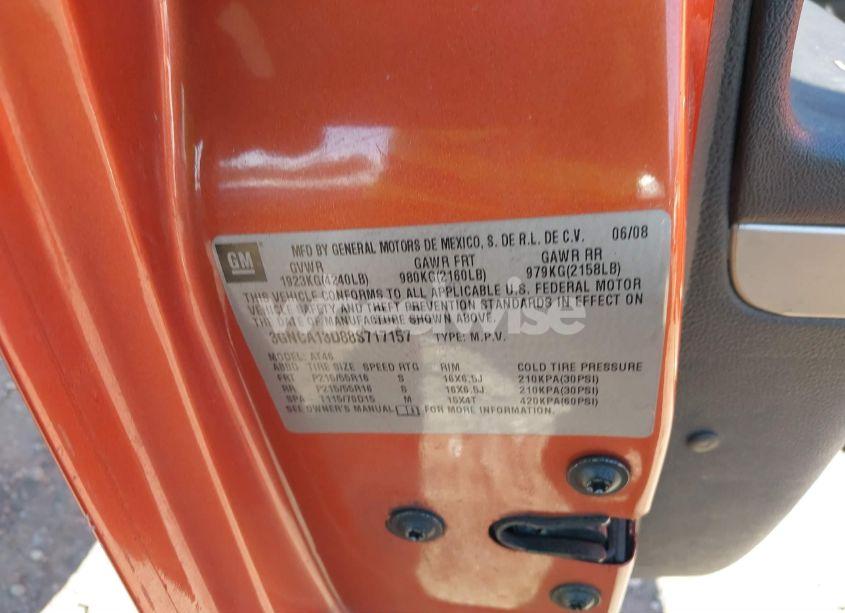 Photo 9 of 2008 Chevrolet Hhr LS (VIN 3GNCA13D88S717157)