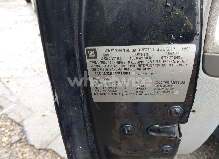 Photo 9 of 2009 Chevrolet Hhr LT (VIN 3GNCA23B49S513557)