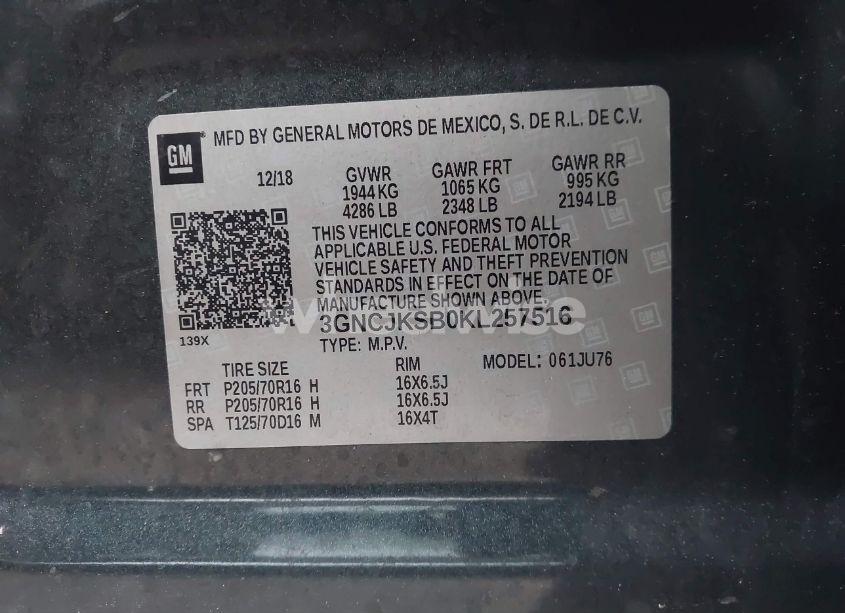 Photo 9 of 2019 Chevrolet Trax LS (VIN 3GNCJKSB0KL257516)