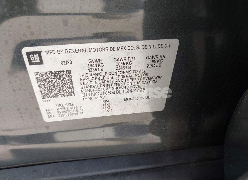 Photo 9 of 2020 Chevrolet Trax FWD LS (VIN 3GNCJKSB0LL247795)