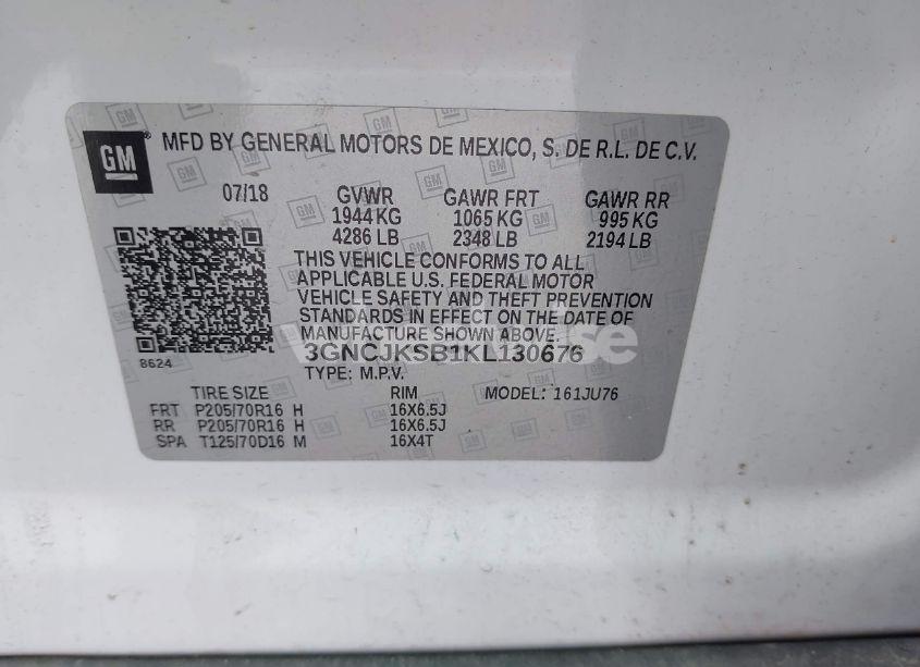 Photo 9 of 2019 Chevrolet Trax LS (VIN 3GNCJKSB1KL130676)