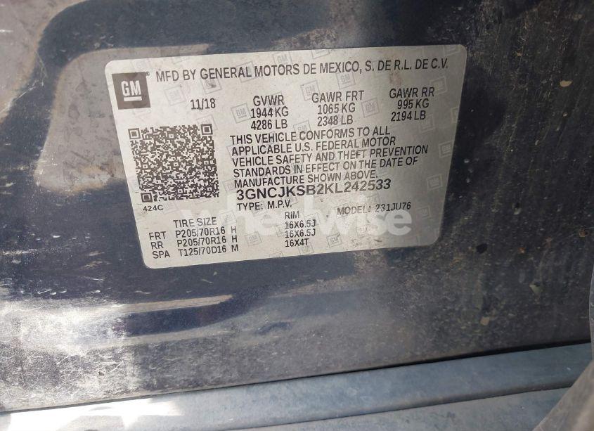 Photo 9 of 2019 Chevrolet Trax LS (VIN 3GNCJKSB2KL242533)