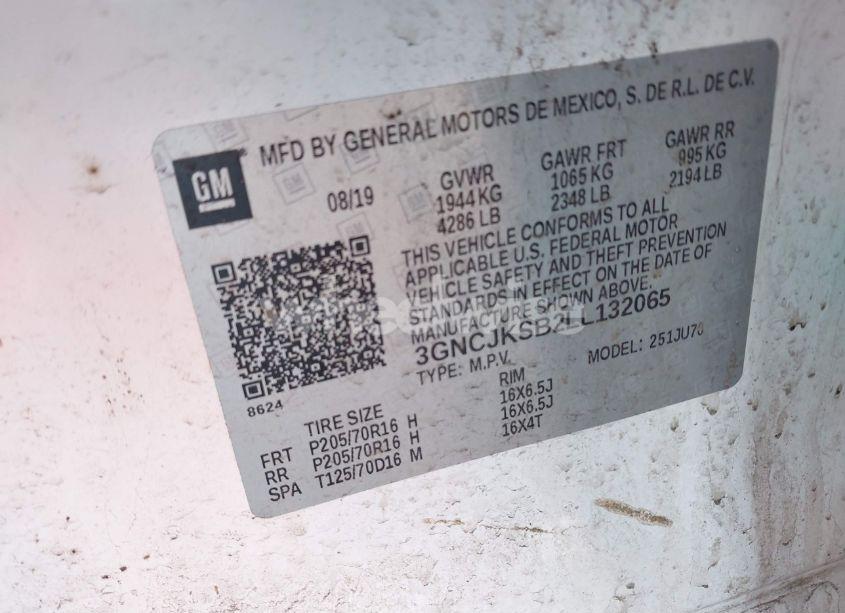 Photo 9 of 2020 Chevrolet Trax FWD LS (VIN 3GNCJKSB2LL132065)