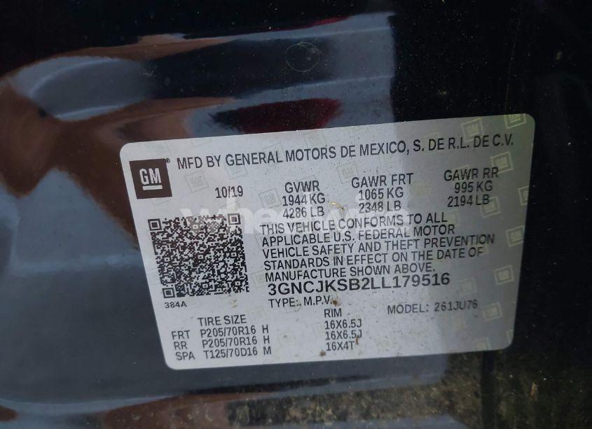 Photo 9 of 2020 Chevrolet Trax FWD LS (VIN 3GNCJKSB2LL179516)