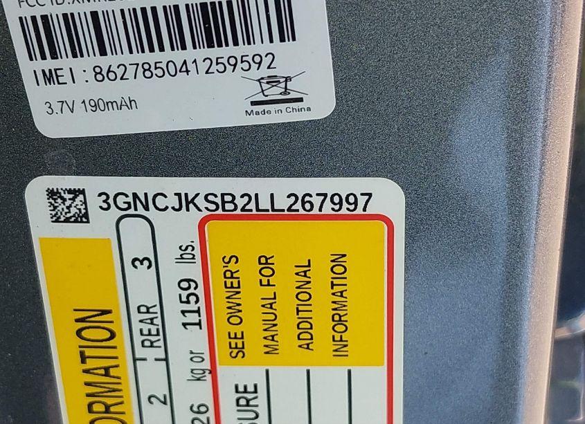 Photo 9 of 2020 Chevrolet Trax FWD LS (VIN 3GNCJKSB2LL267997)