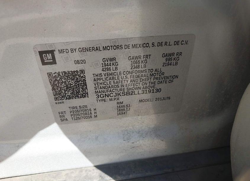 Photo 9 of 2020 Chevrolet Trax FWD LS (VIN 3GNCJKSB2LL319130)