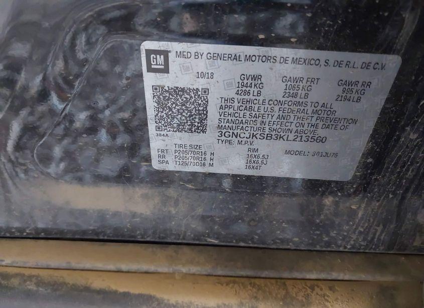 Photo 9 of 2019 Chevrolet Trax LS (VIN 3GNCJKSB3KL213560)